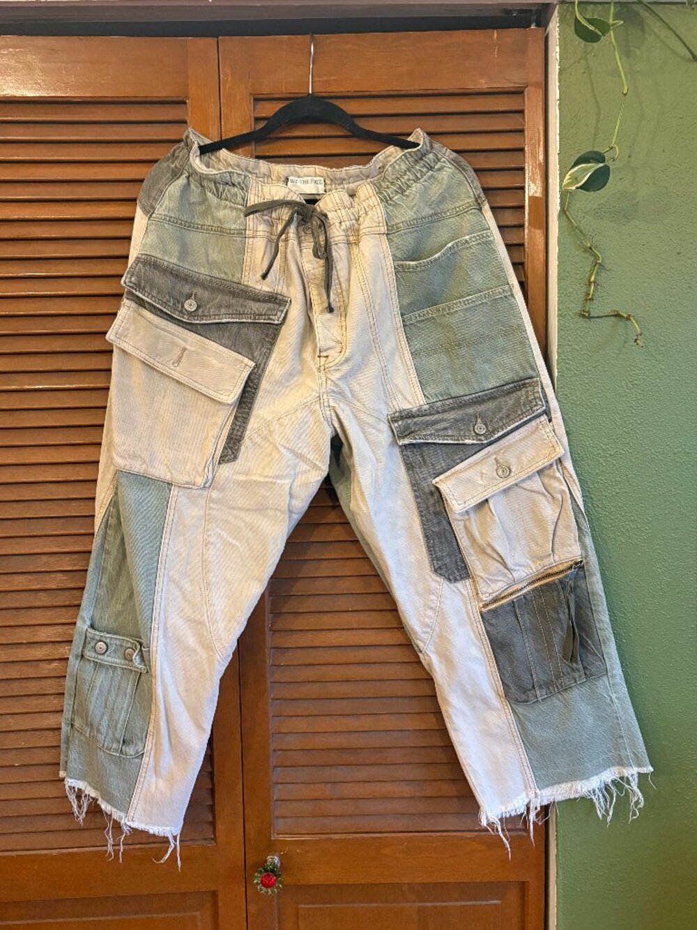 Free People Terra Utility Patched Cargo Jean size L We The Free